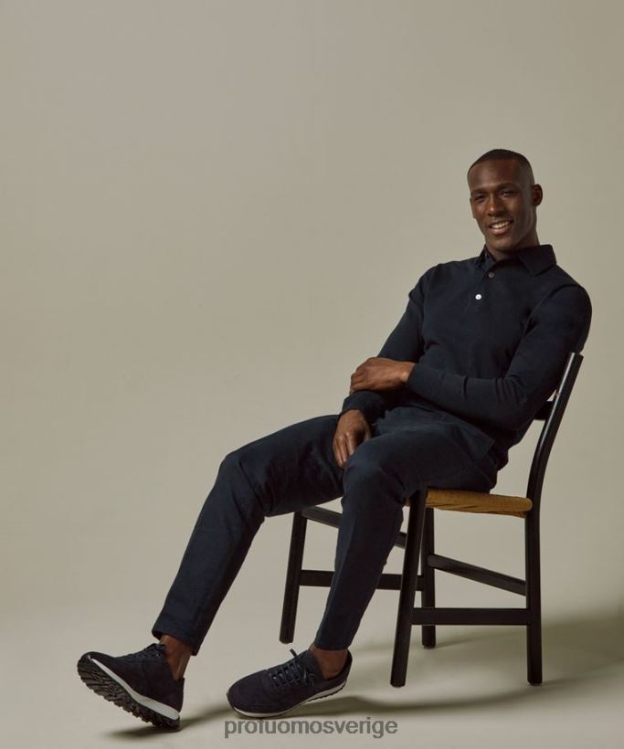 Kläder se Profuomo män avslappnade chinos med modern passform Marin N8XR4335