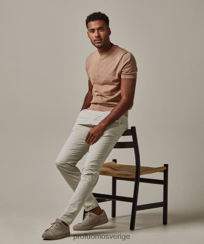 Kläder se Profuomo män plaggfärgning chino beige N8XR4324
