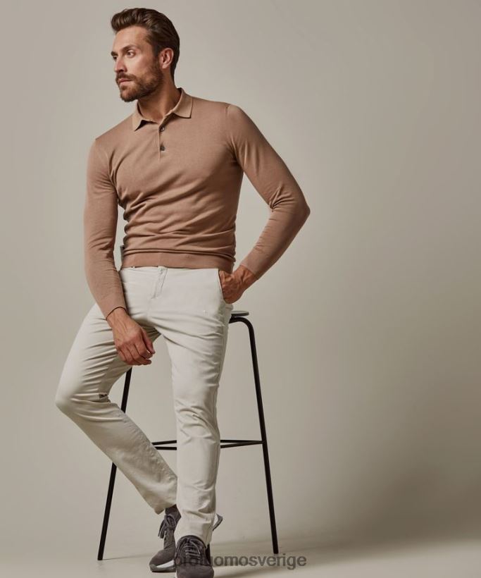 Kläder se Profuomo män plaggfärgning chino beige N8XR4342
