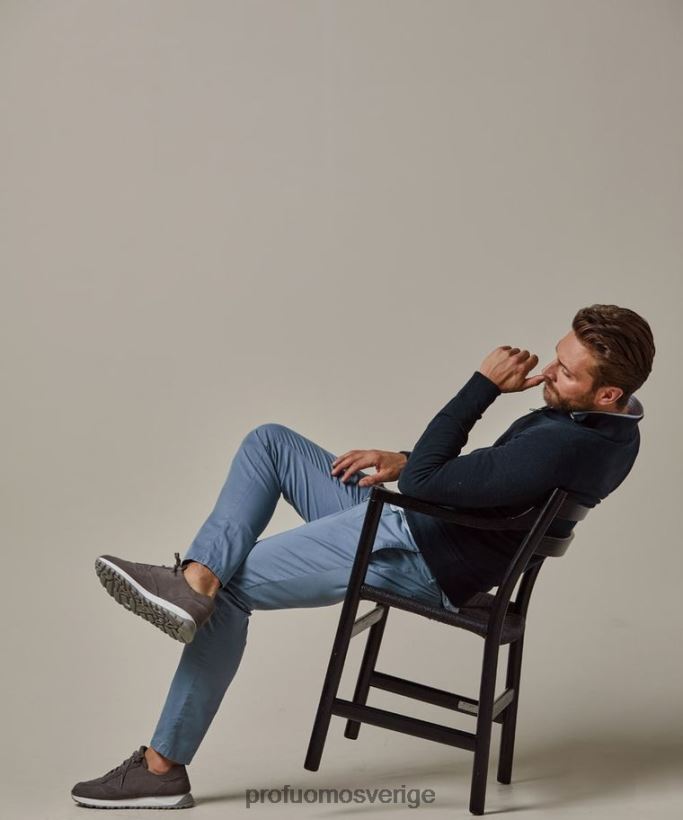 Kläder se Profuomo män sportcord chino blå N8XR4339