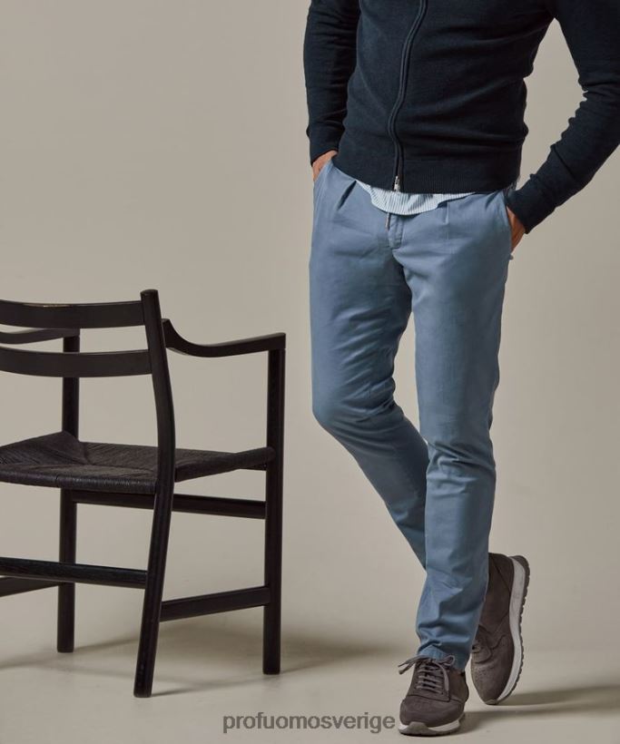 Kläder se Profuomo män sportcord chino blå N8XR4339