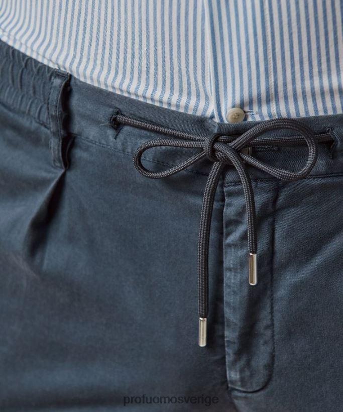 Kläder se Profuomo män sportcord chino mellanblå N8XR4328