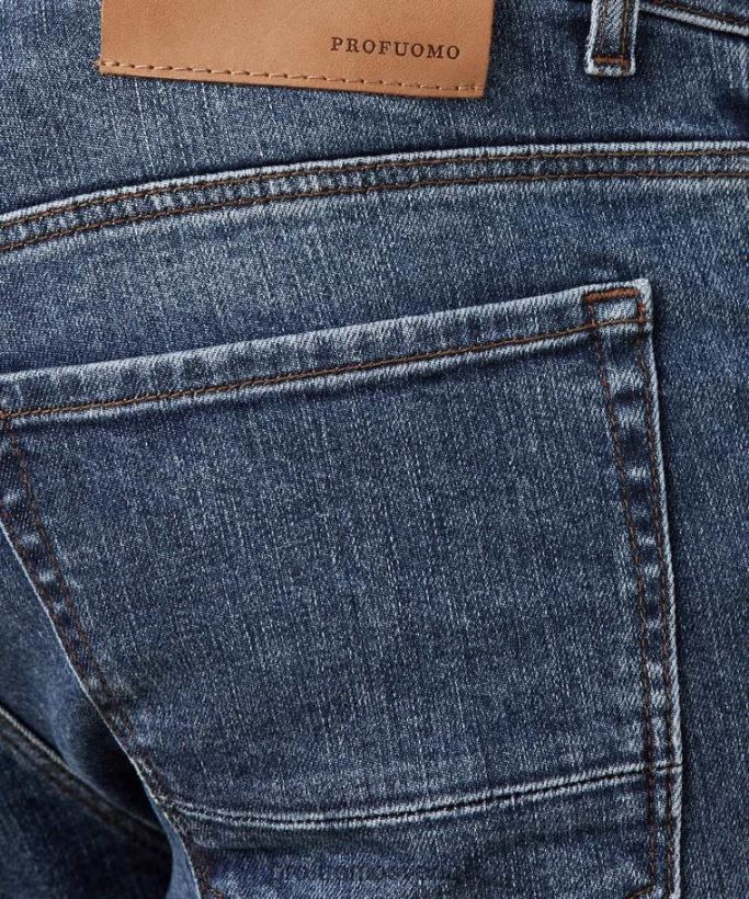 Kläder se Profuomo män blå detox denim blå N8XR4347