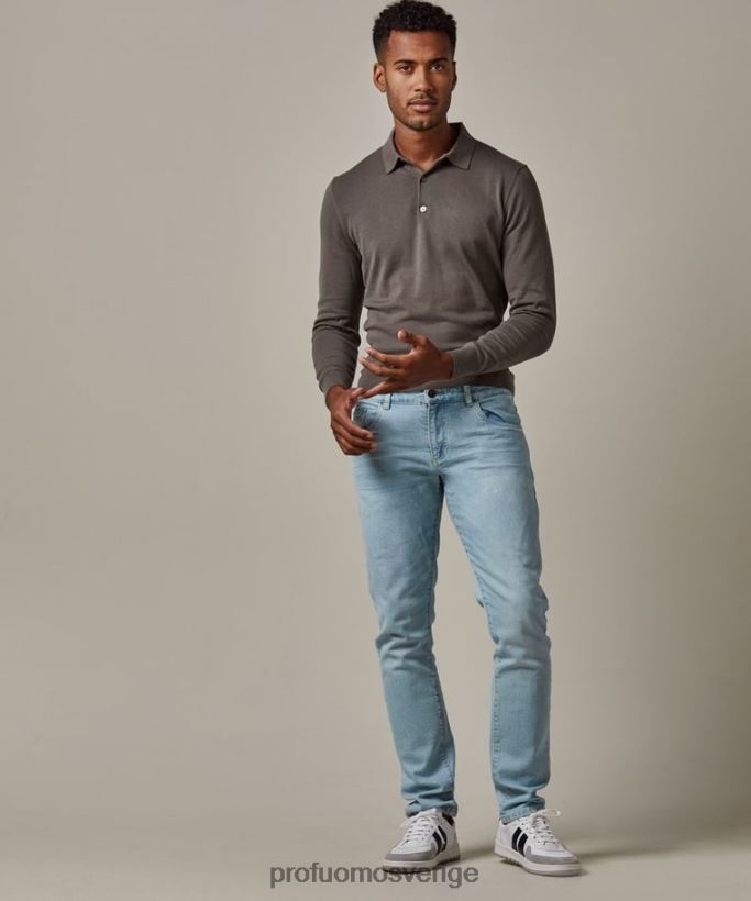 Kläder se Profuomo män detox denim ljusblå N8XR4317