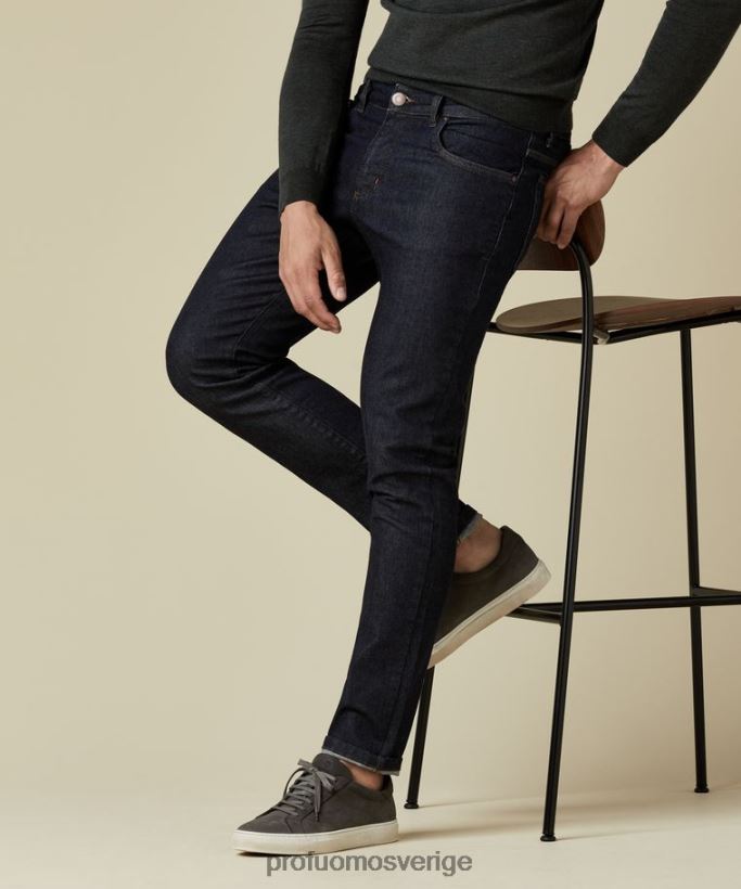 Kläder se Profuomo män mörkblå detox denim indigo N8XR4348