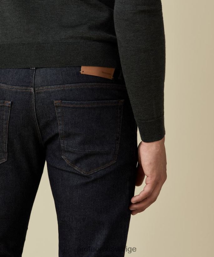 Kläder se Profuomo män mörkblå detox denim indigo N8XR4348