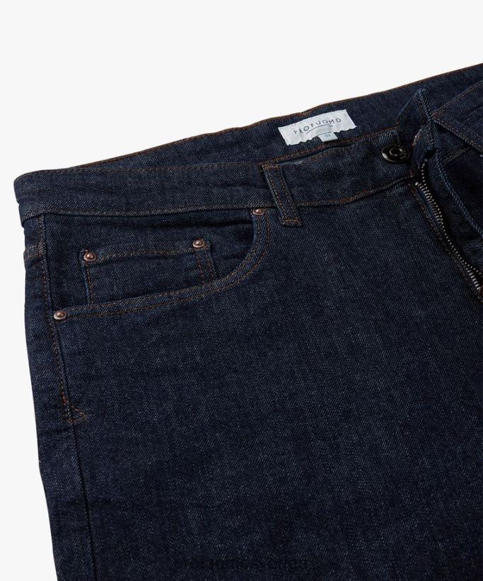 Kläder se Profuomo män mörkblå detox denim indigo N8XR4348