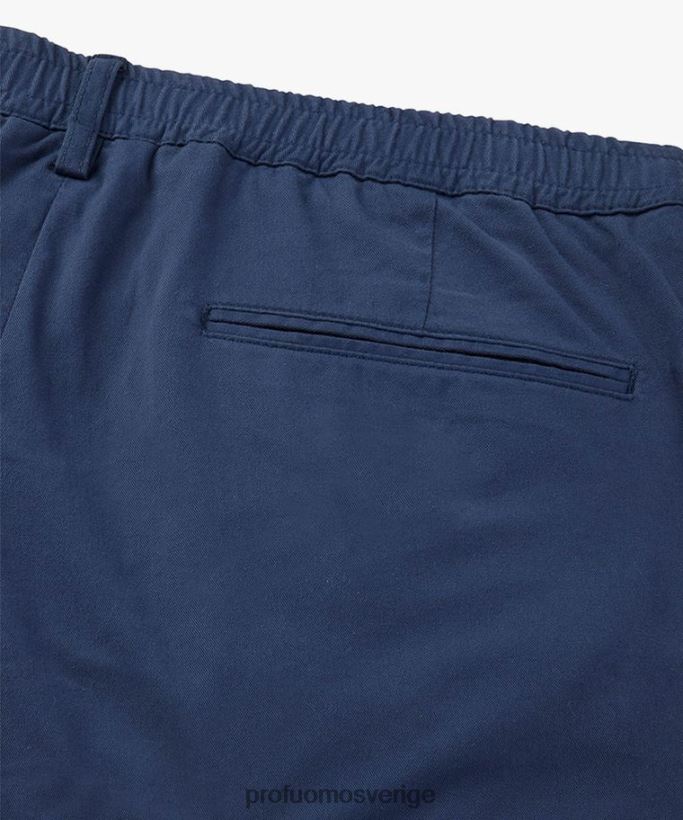 Kläder se Profuomo män blekta sportcordshorts blå N8XR4357