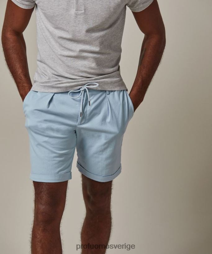 Kläder se Profuomo män sportcord shorts blå N8XR4358