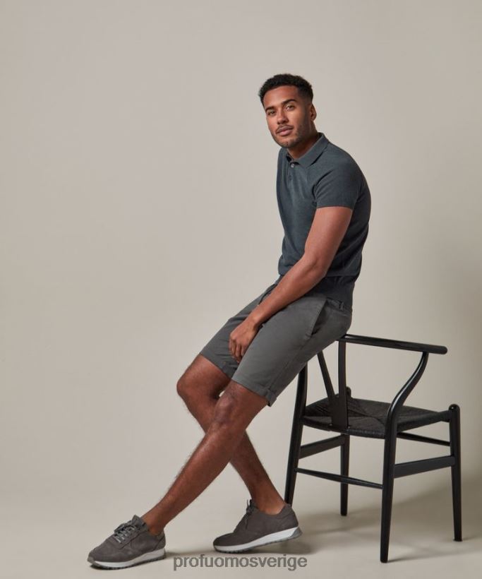 Kläder se Profuomo män sportcord shorts grå N8XR4361