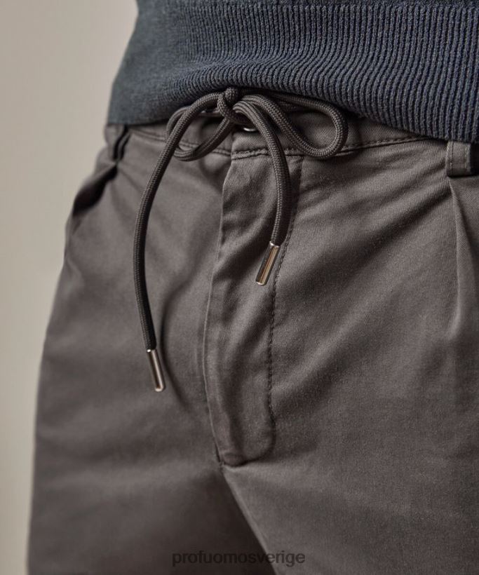 Kläder se Profuomo män sportcord shorts grå N8XR4361