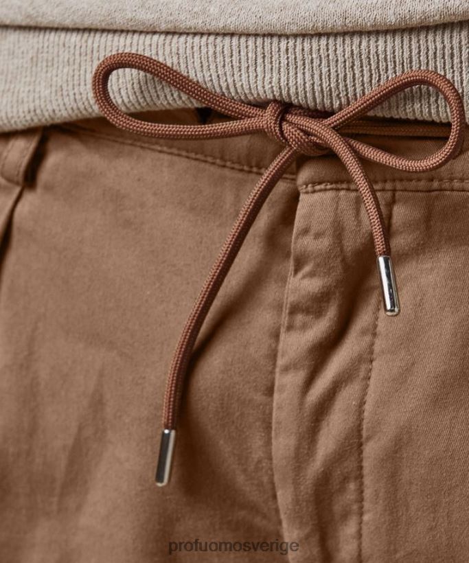 Kläder se Profuomo män sportcord shorts kamel N8XR4360