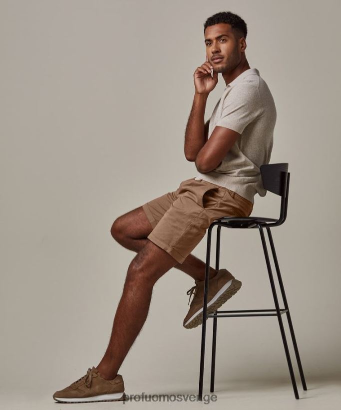 Kläder se Profuomo män sportcord shorts kamel N8XR4360