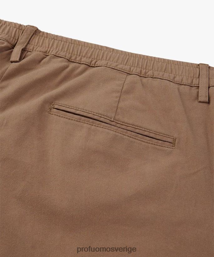 Kläder se Profuomo män sportcord shorts kamel N8XR4360