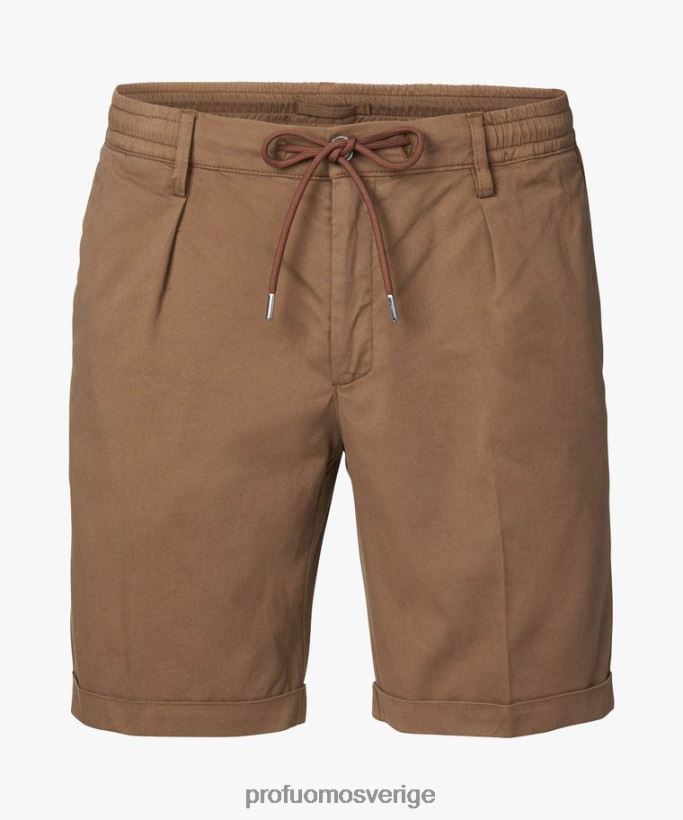 Kläder se Profuomo män sportcord shorts kamel N8XR4360