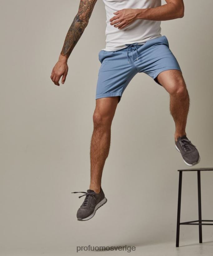 Kläder se Profuomo män sportcord shorts mellanblå N8XR4355