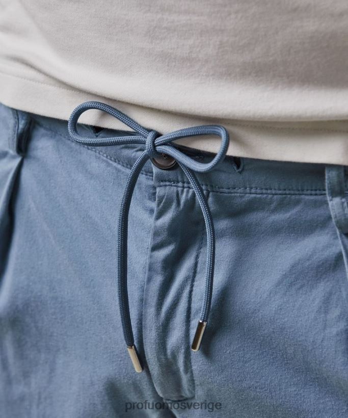 Kläder se Profuomo män sportcord shorts mellanblå N8XR4355