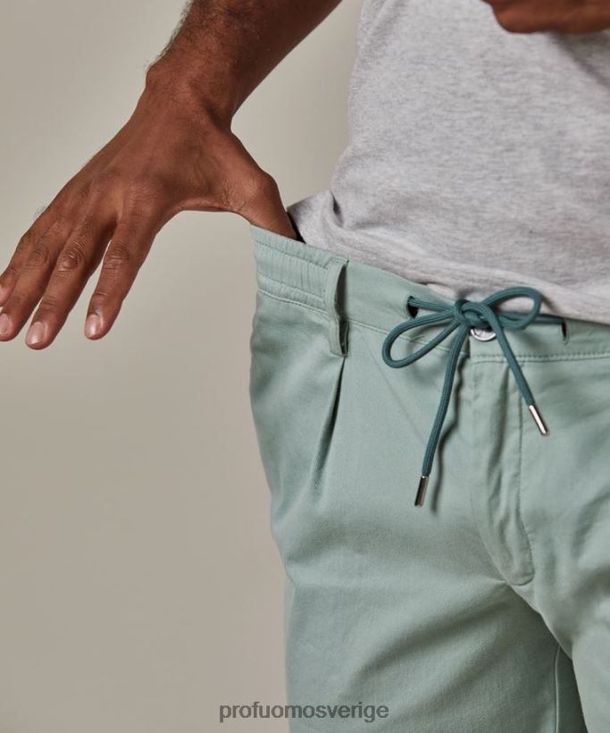Kläder se Profuomo män sportcord shorts mynta N8XR4363