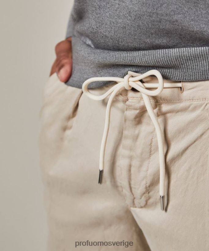 Kläder se Profuomo män linne sportcord beige N8XR4323
