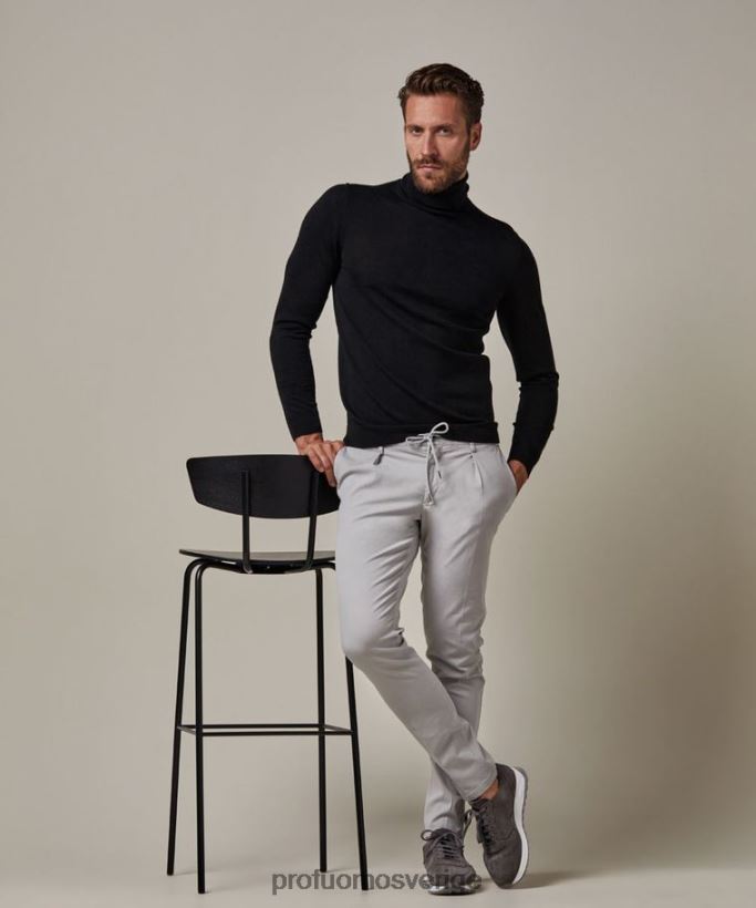 Kläder se Profuomo män sportcord chino grå N8XR4370