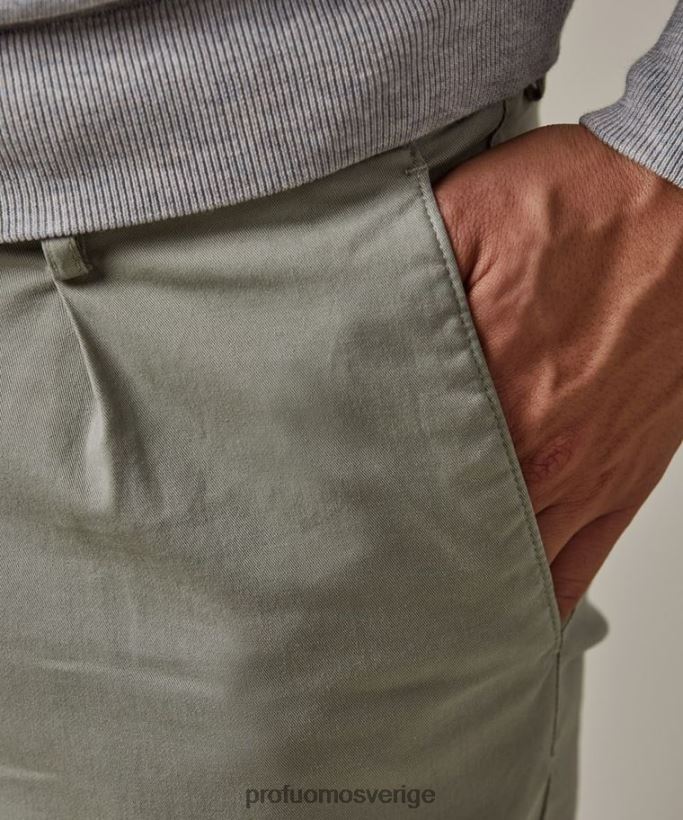 Kläder se Profuomo män sportcord chino grön N8XR4368