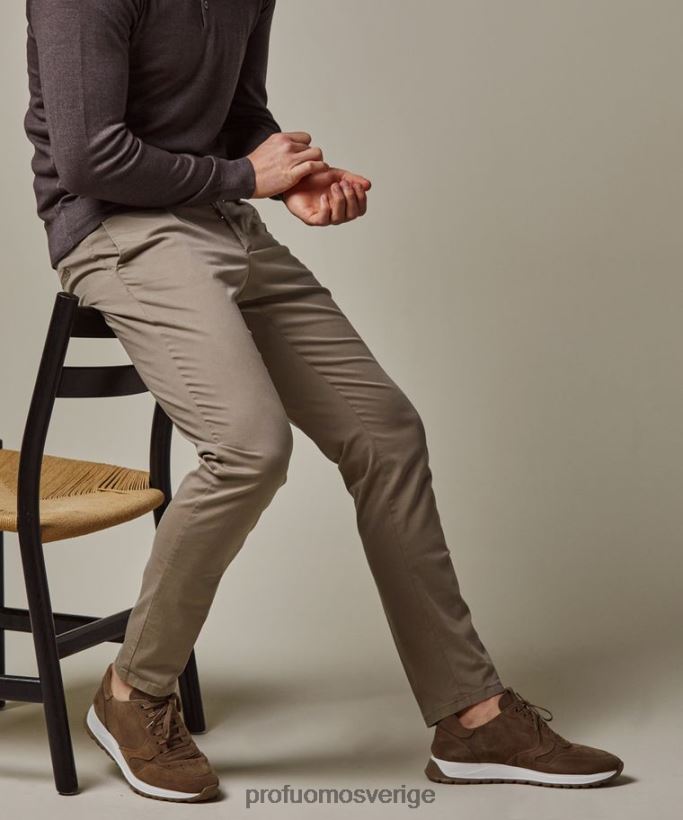 Kläder se Profuomo män sportcord chino taupe N8XR4330