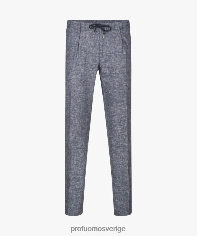 Kläder se Profuomo män sportkord i linneblandning Marin N8XR4338