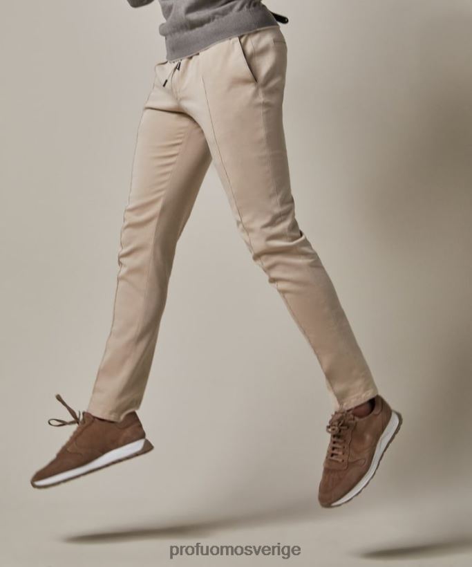 Kläder se Profuomo män svett sportcord beige N8XR4320