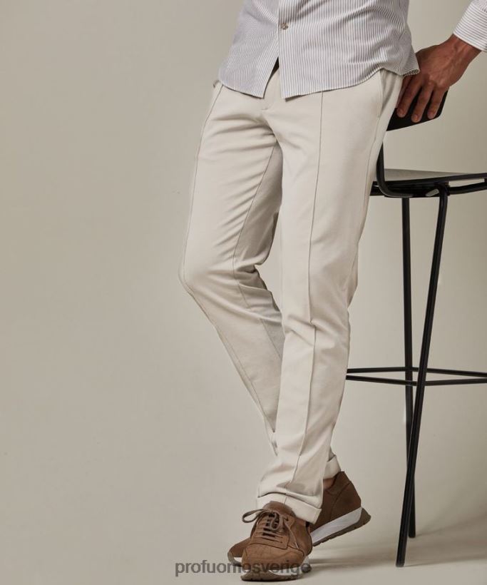 Kläder se Profuomo män teknisk stickad sportcord beige N8XR4333