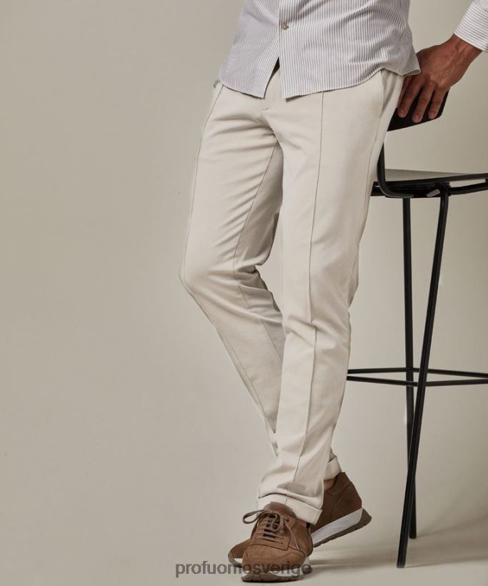 Kläder se Profuomo män teknisk stickad sportcord beige N8XR4341