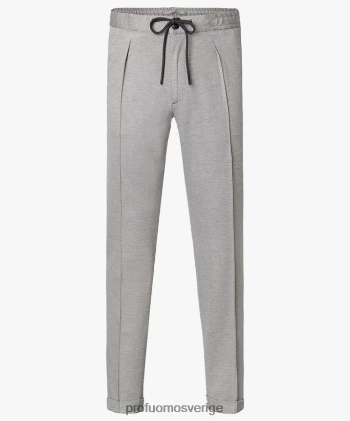 Kläder se Profuomo män teknisk stickad sportcord grå N8XR4334