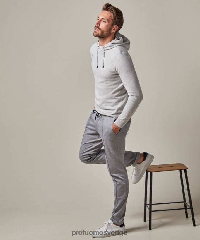 Kläder se Profuomo män teknisk stickad sportcord grå N8XR4369