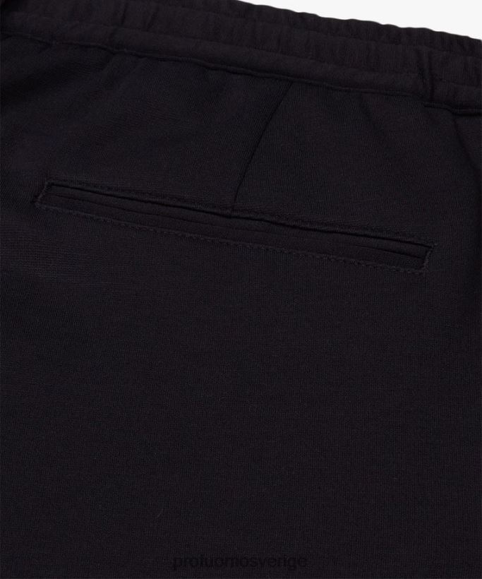 Kläder se Profuomo män teknisk stickad sportcord svart N8XR4332