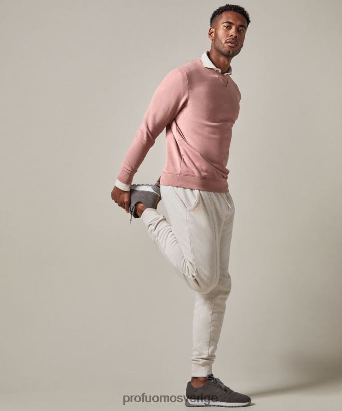 Kläder se Profuomo män träningsbyxa i bomull beige N8XR4352