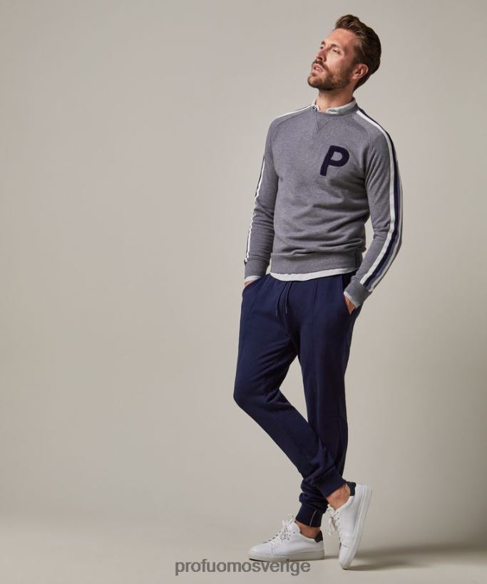 Kläder se Profuomo män träningsbyxor i bomull Marin N8XR4345