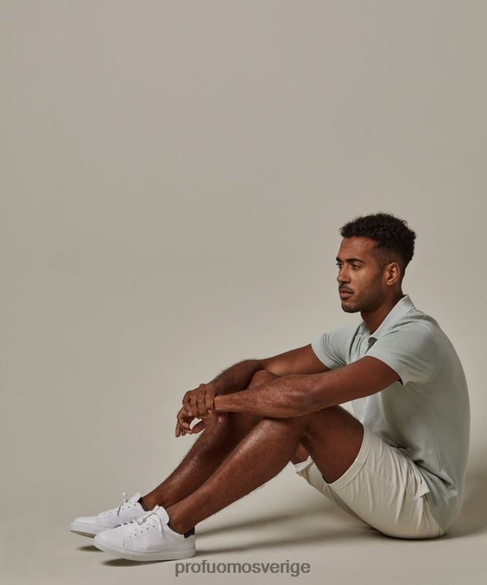 Kläder se Profuomo män cool bomullspiké grön N8XR4192