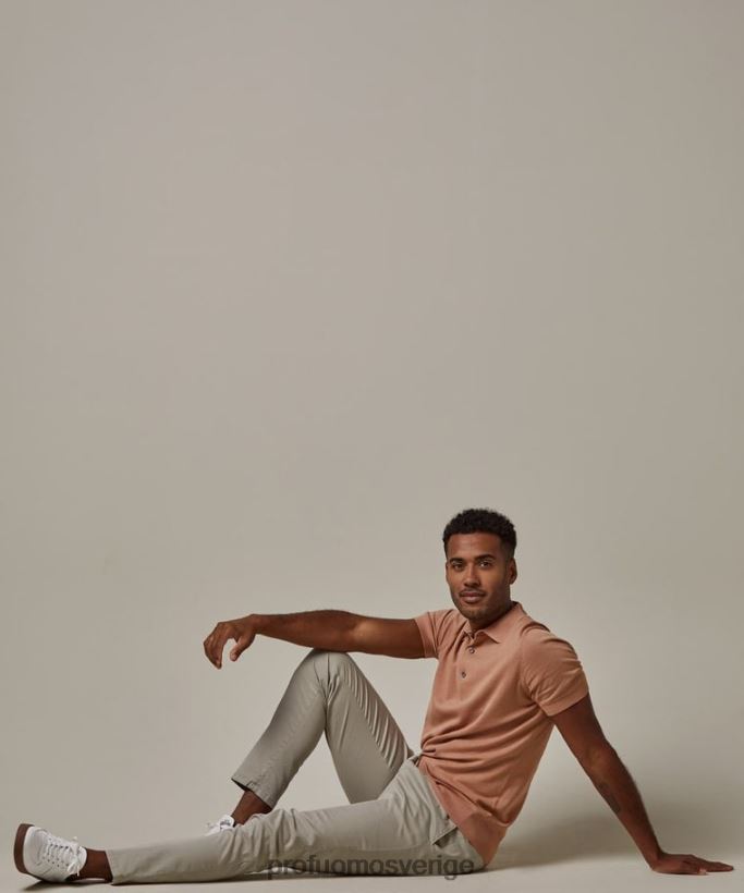 Kläder se Profuomo män cool bomullspiké orange N8XR4195