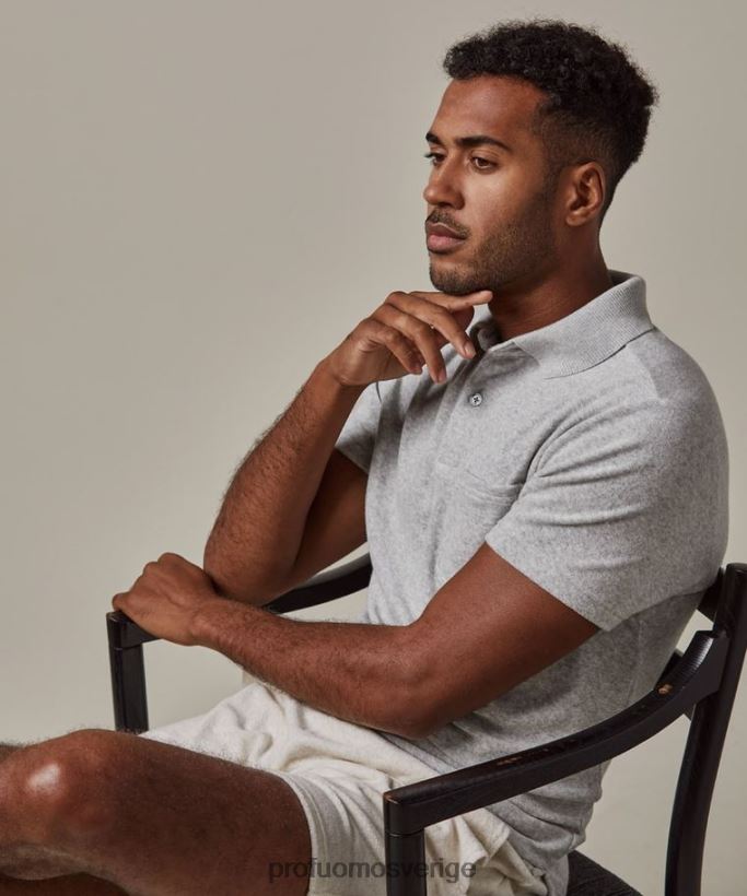 Kläder se Profuomo män handdukspiké grå N8XR4200