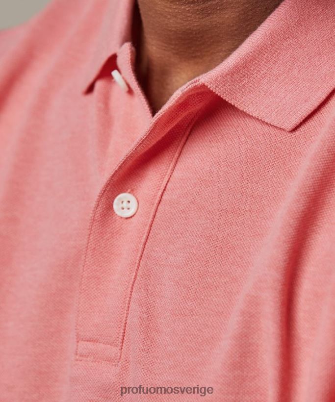 Kläder se Profuomo män melange piképolo rosa N8XR4206