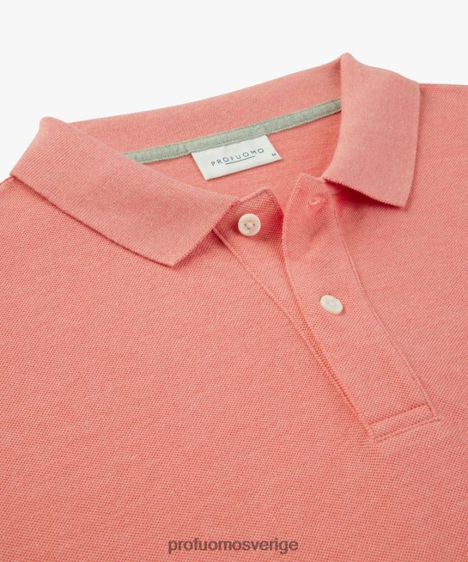 Kläder se Profuomo män melange piképolo rosa N8XR4206