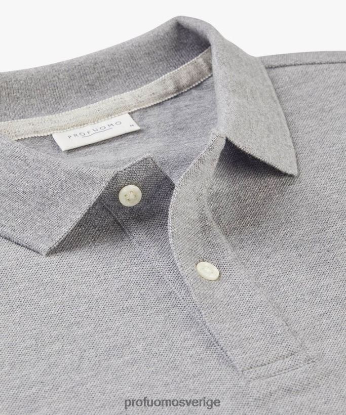 Kläder se Profuomo män piképolo grå N8XR4187