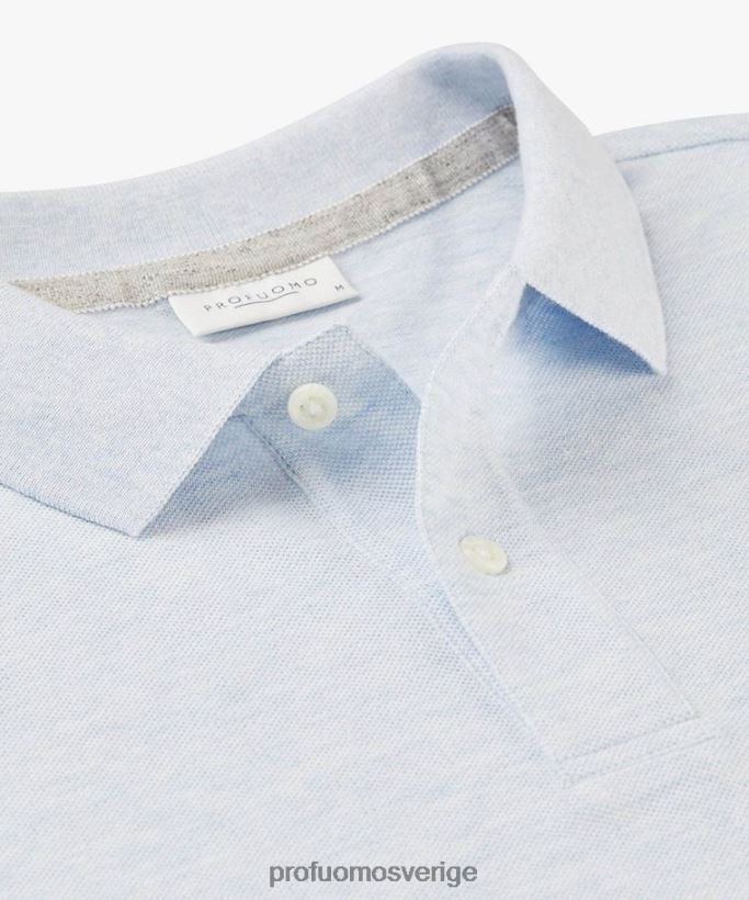 Kläder se Profuomo män piképolo ljusblå N8XR4205