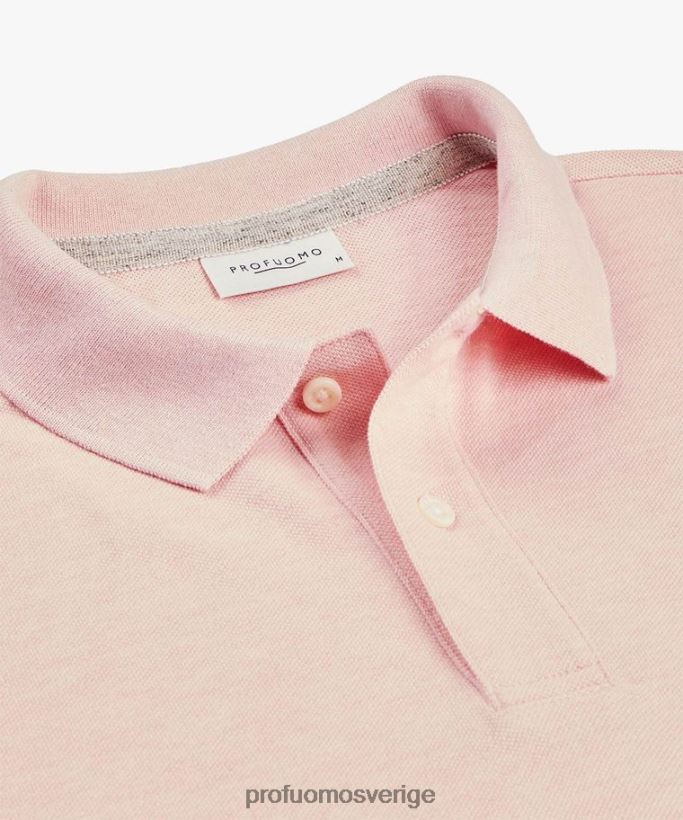 Kläder se Profuomo män piképolo ljusrosa N8XR4174