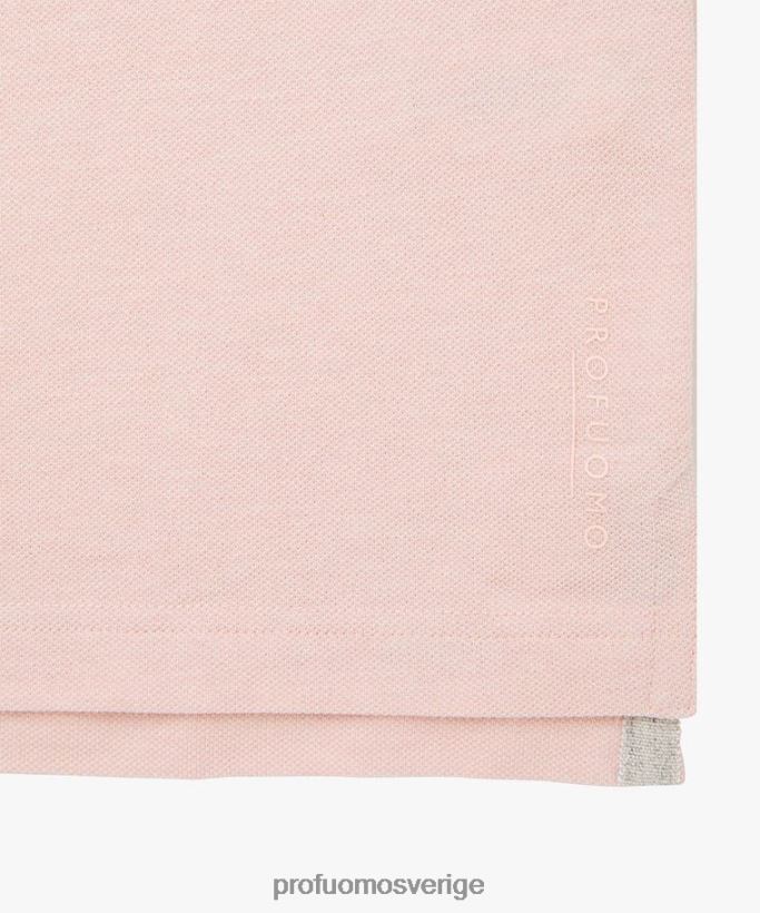 Kläder se Profuomo män piképolo ljusrosa N8XR4174