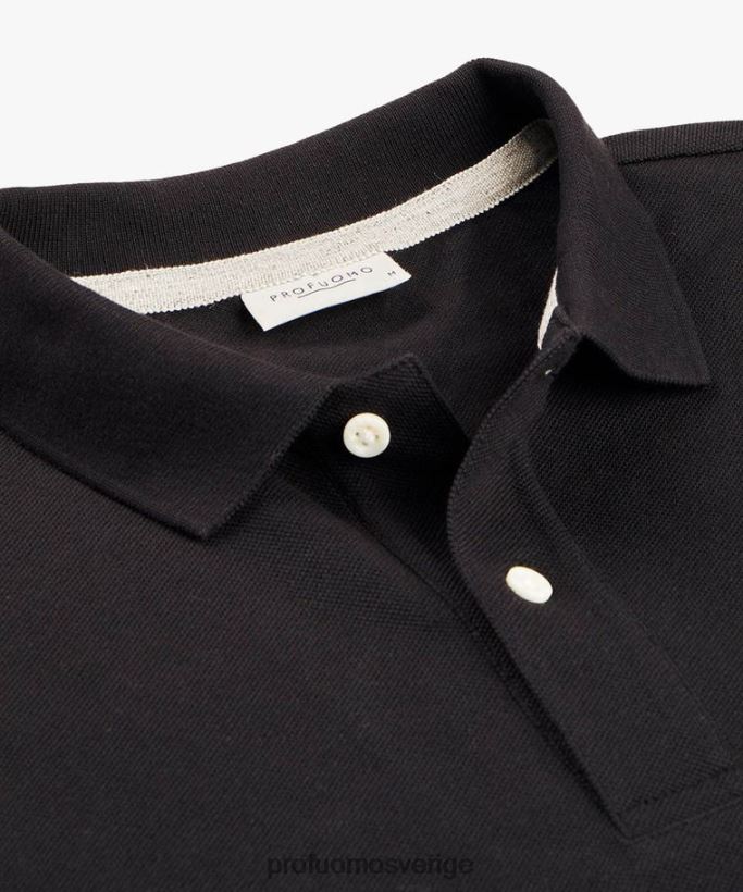 Kläder se Profuomo män piképolo svart N8XR4186