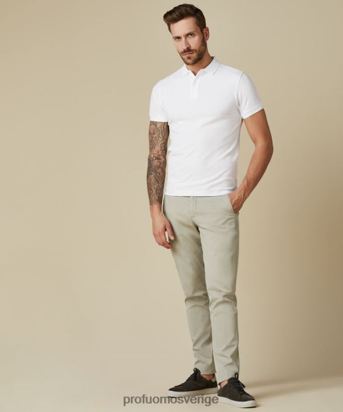 Kläder se Profuomo män piképolo vit N8XR4176