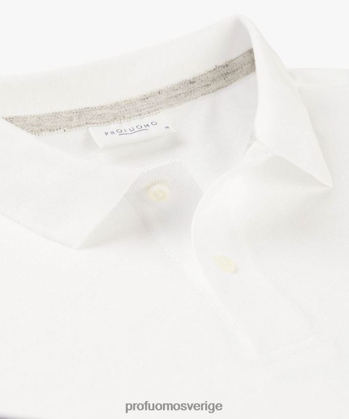 Kläder se Profuomo män piképolo vit N8XR4176