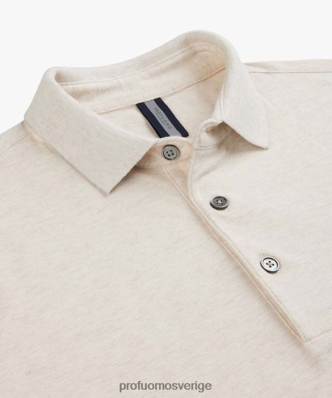 Kläder se Profuomo män stretch polo beige N8XR4201