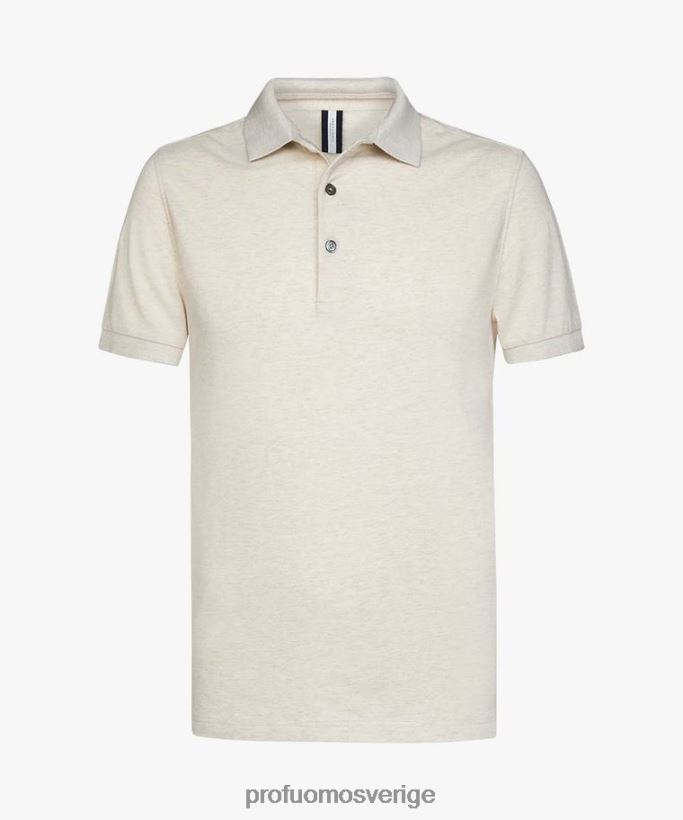 Kläder se Profuomo män stretch polo beige N8XR4201