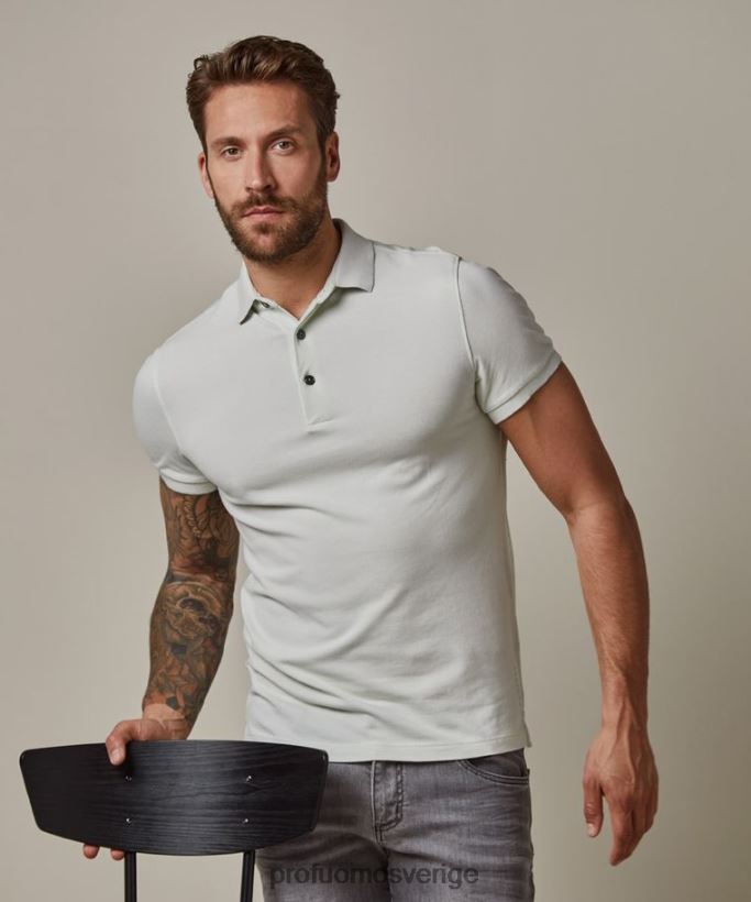 Kläder se Profuomo män stretch polo mynta N8XR4203